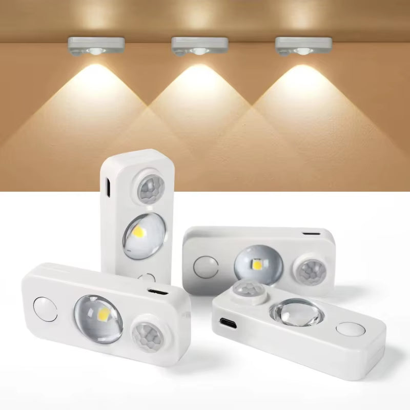 LED Motion Sensor Lights Rechargeable Cabinet Lights Wireless Energy Saving for Closet, Drawer, Shelf, under Cabinet