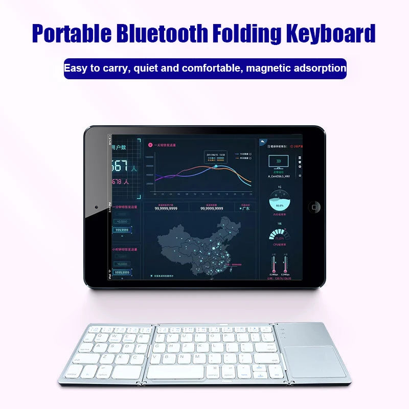 Foldable Travel Keyboard Pro with Touchpad