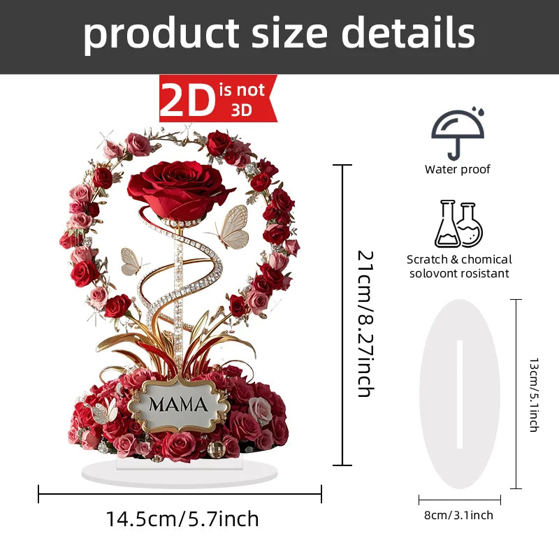 Heartfelt Forever Rose Desk Keepsake