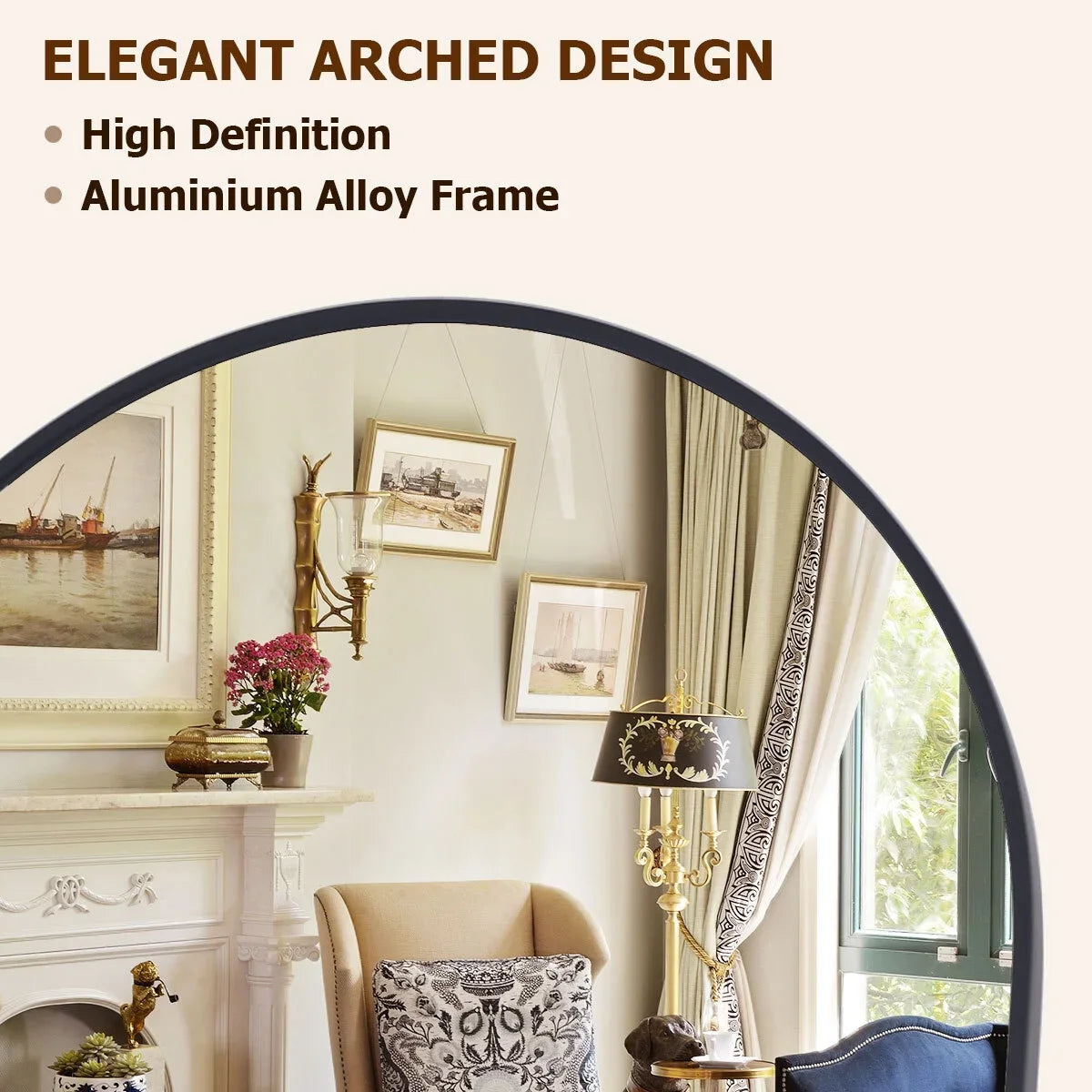 Sleek Arch Full-Length Mirror