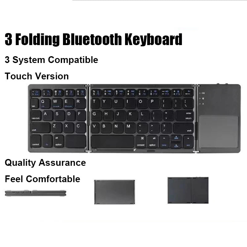 Foldable Travel Keyboard Pro with Touchpad