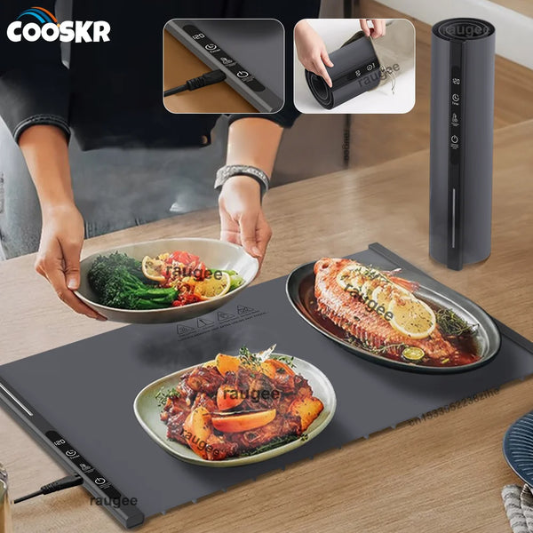 Compact Roll-Up Electric Plate Warmer