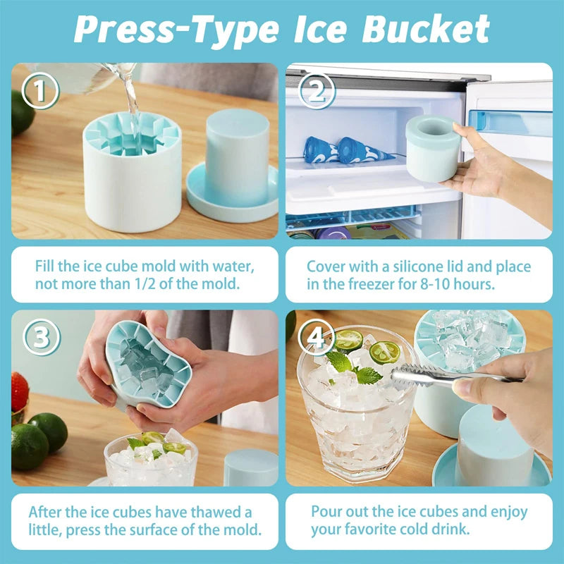 ChillRound Silicone Cylinder Ice Cube Maker