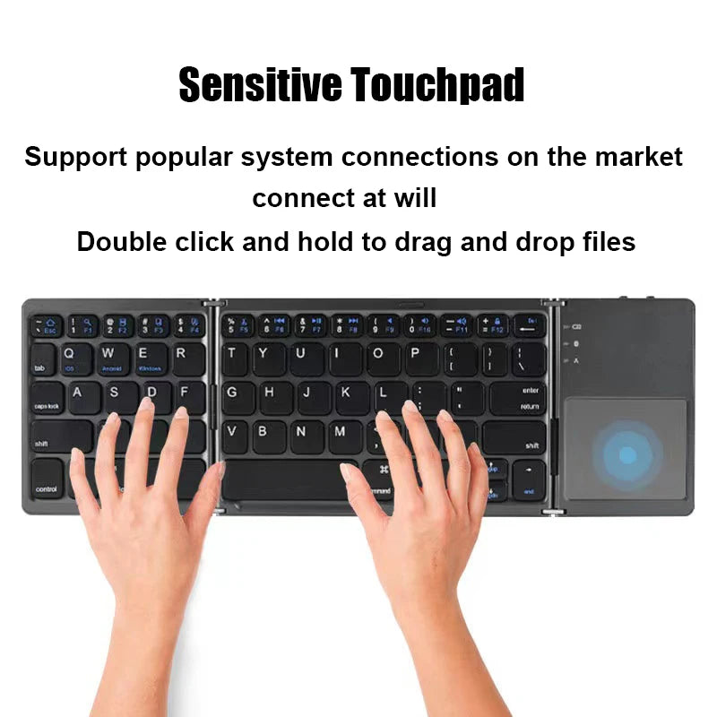 Foldable Travel Keyboard Pro with Touchpad