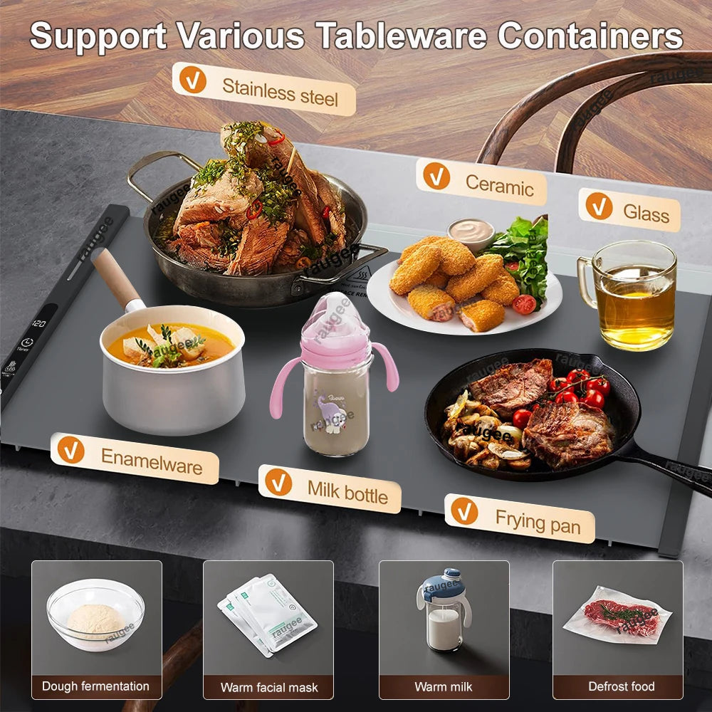 Compact Roll-Up Electric Plate Warmer